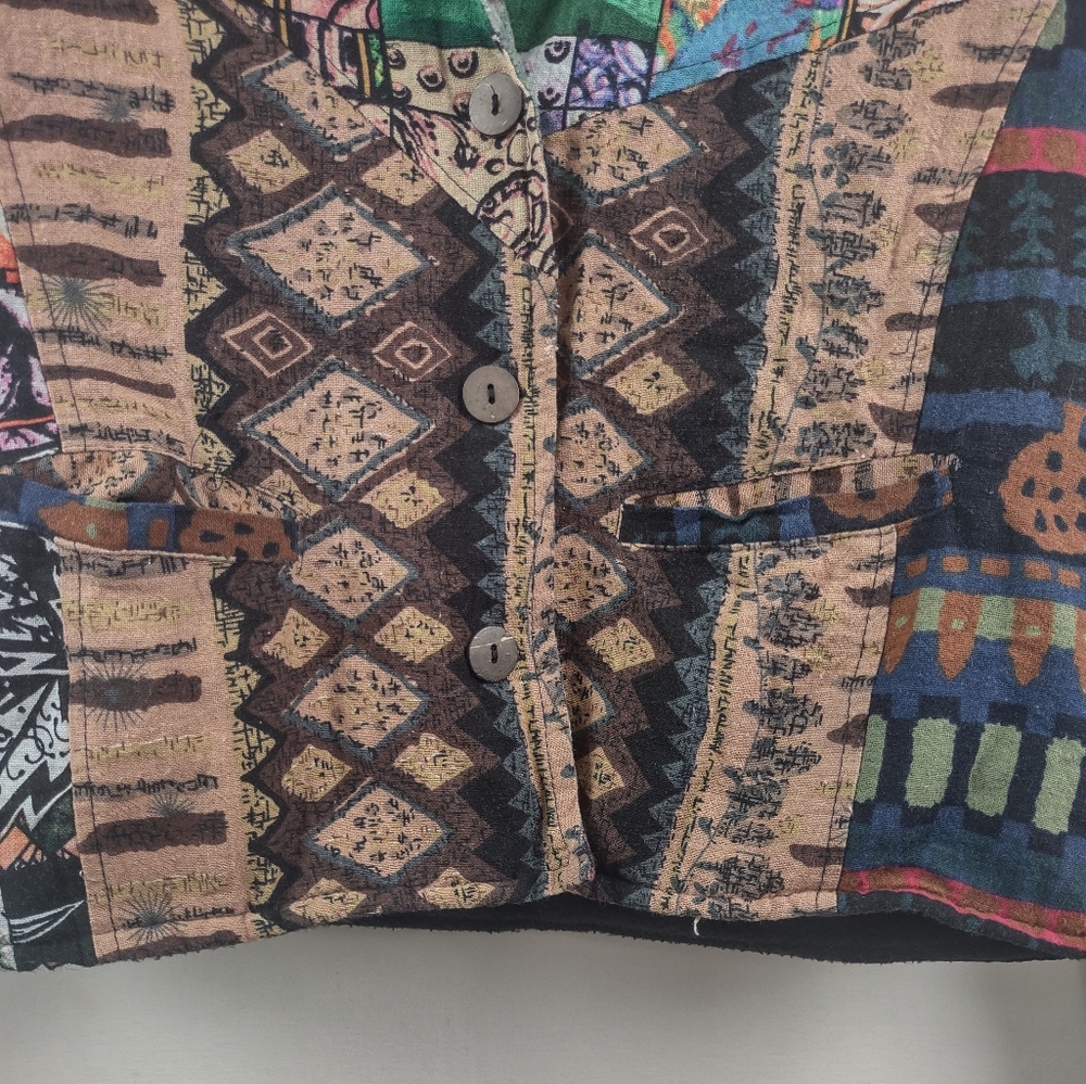 Sacred Threads Boho Hippie Multicolor Blazer Jack… - image 7